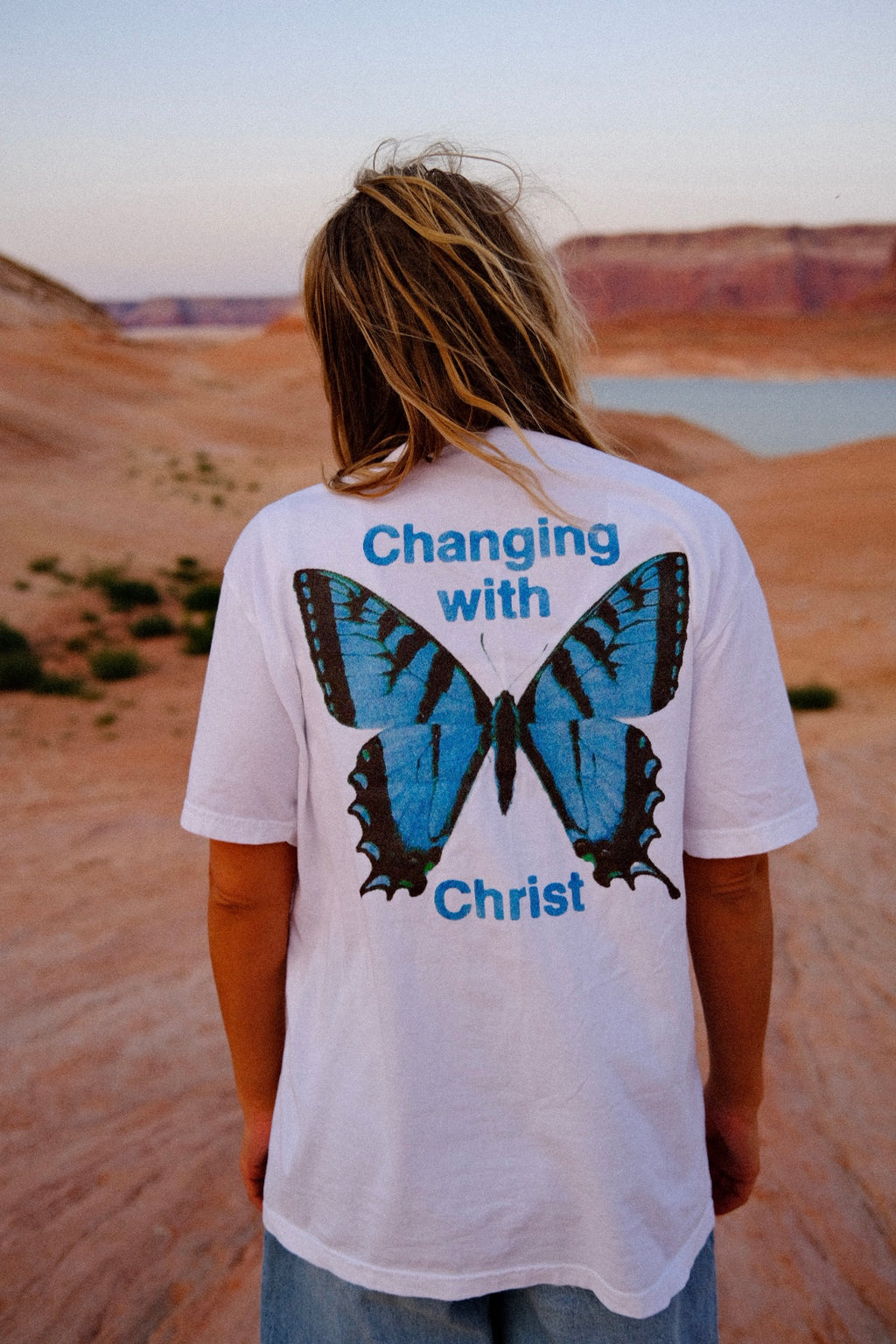 Changing with Christ Blue Butterfly