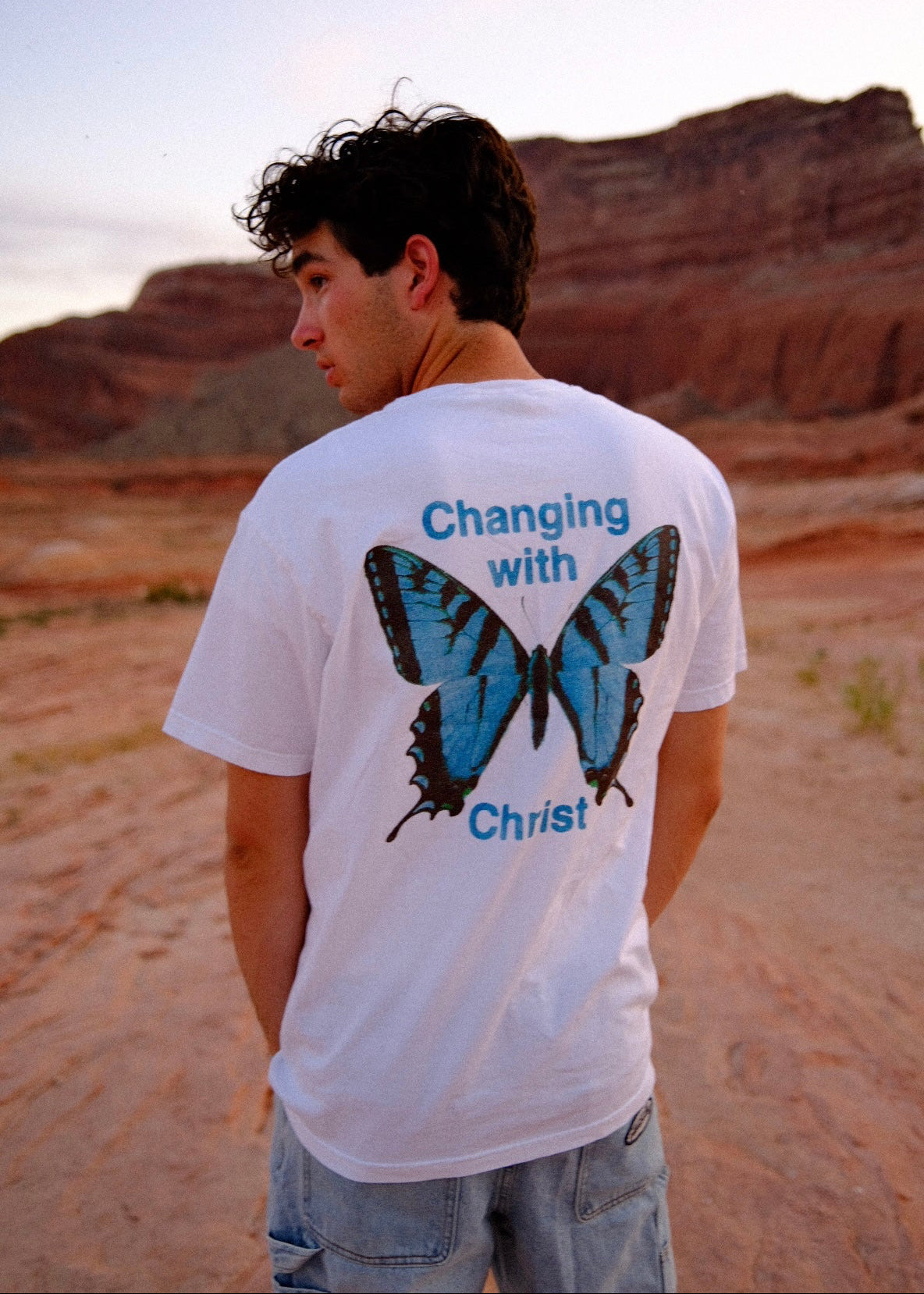 Changing with Christ Blue Butterfly