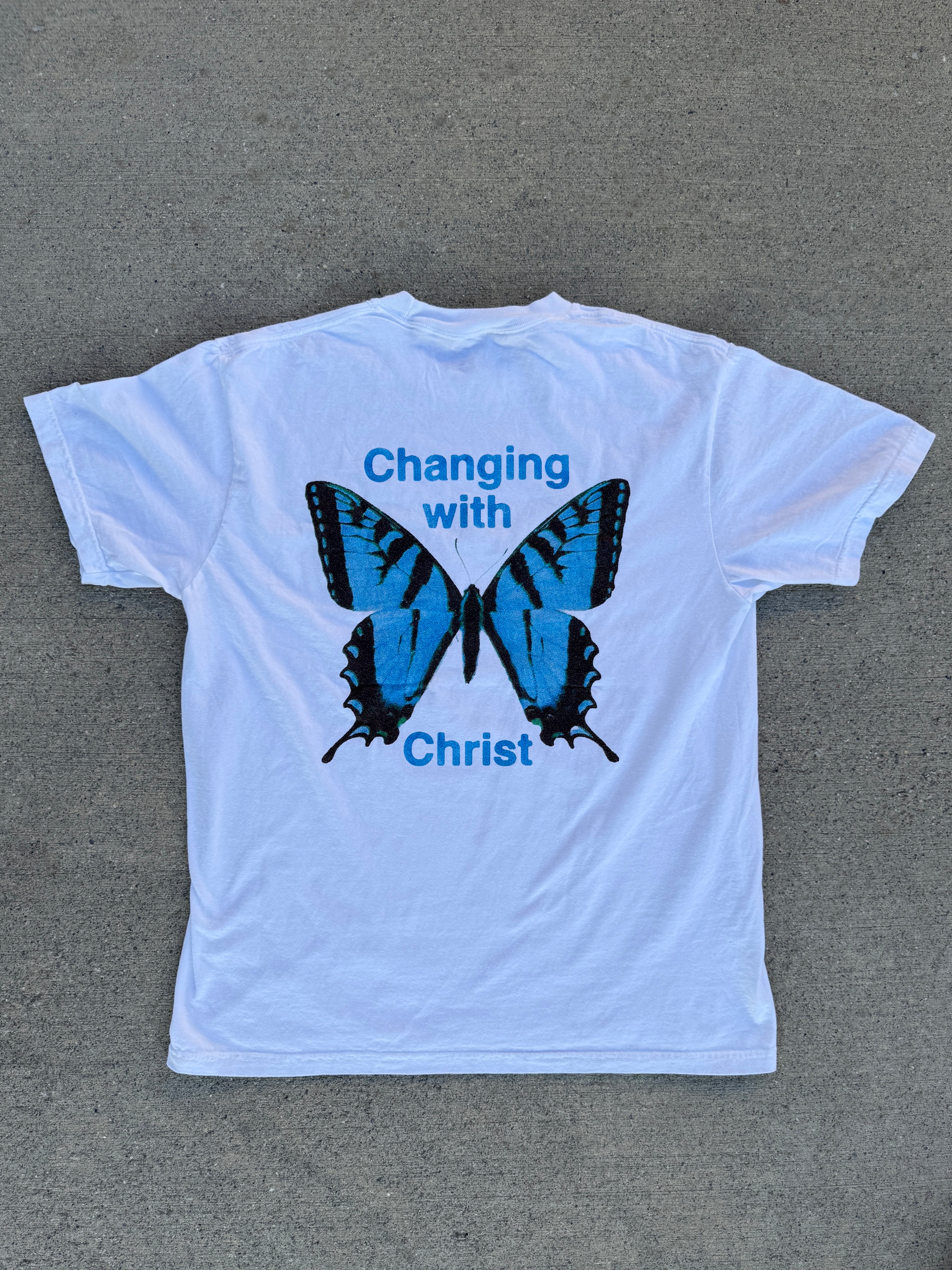 Changing with Christ Blue Butterfly