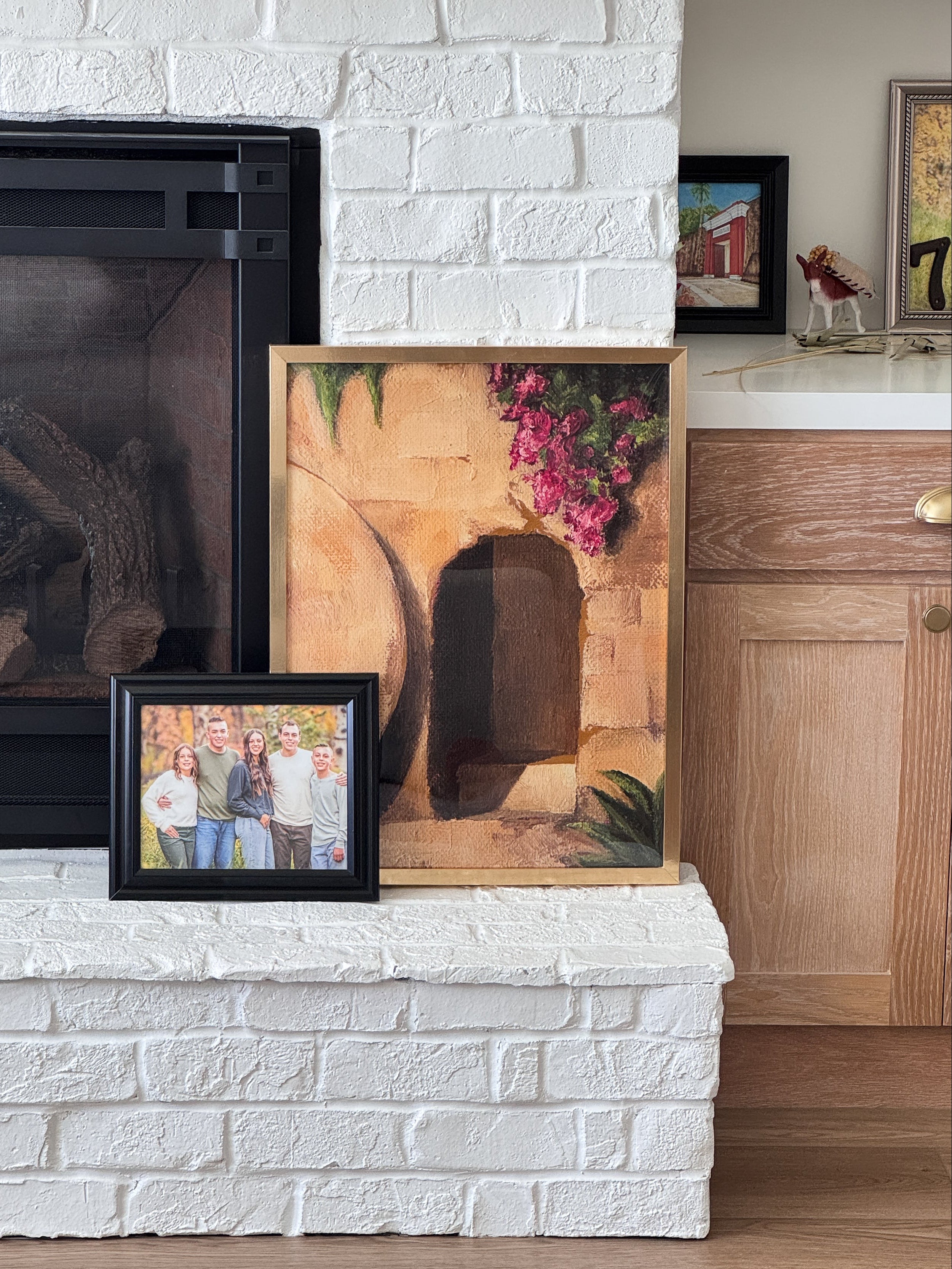 Large Empty Tomb Print in gold frame.