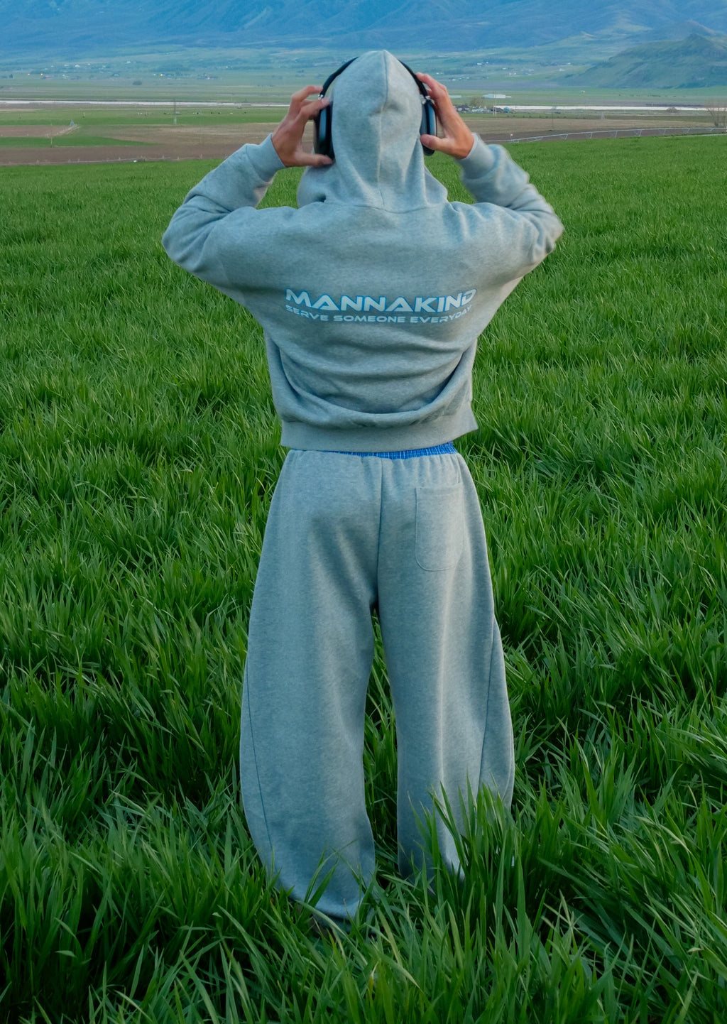 Plaid Waistband Baggy Sweats